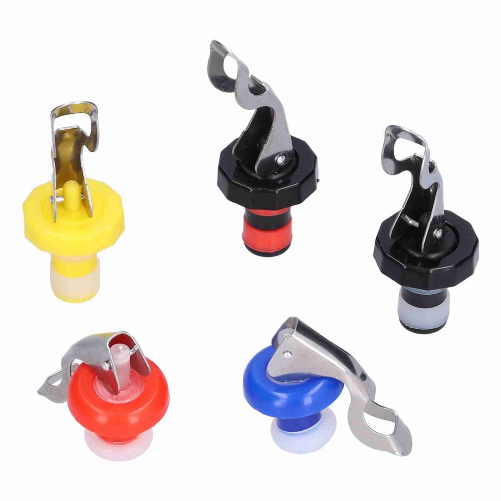 Wine Preservation Pump - 5pcs Silicone Wine Bottle Plug Manual