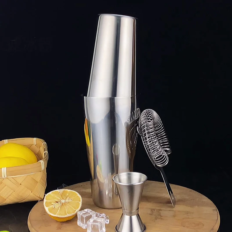 550/750ML Cocktail Shaker Bar  - Boston Shaker Set ulasan dan harga