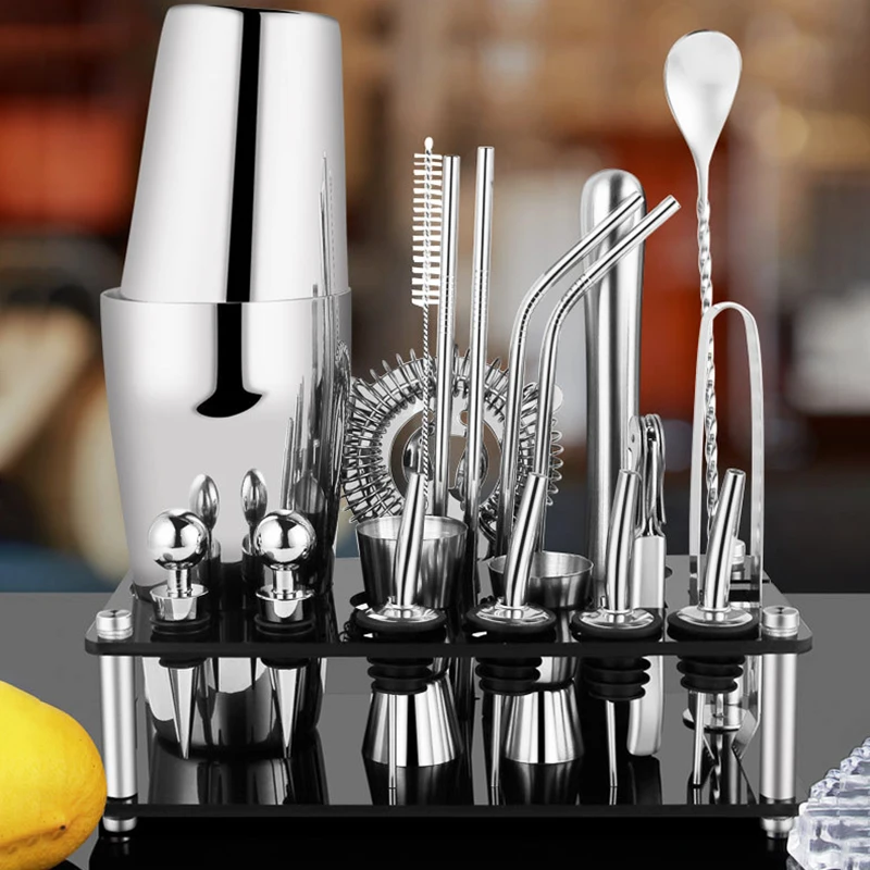 550/750ML Cocktail Shaker Bar  - Boston Shaker Set ulasan dan harga