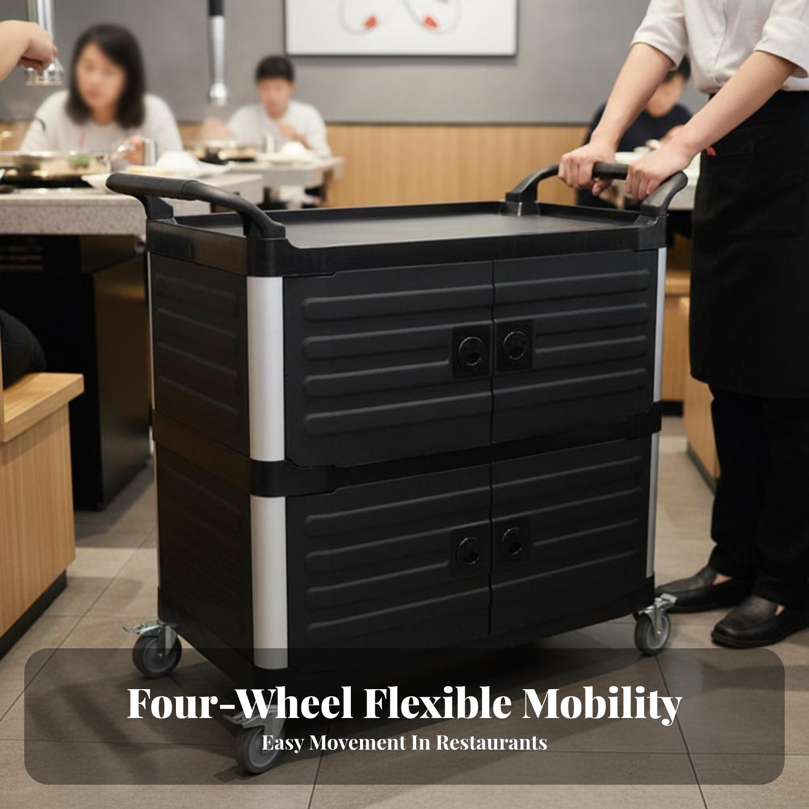 3-Tier utility Cart with caste - Home Bar Shelf ulasan dan harga