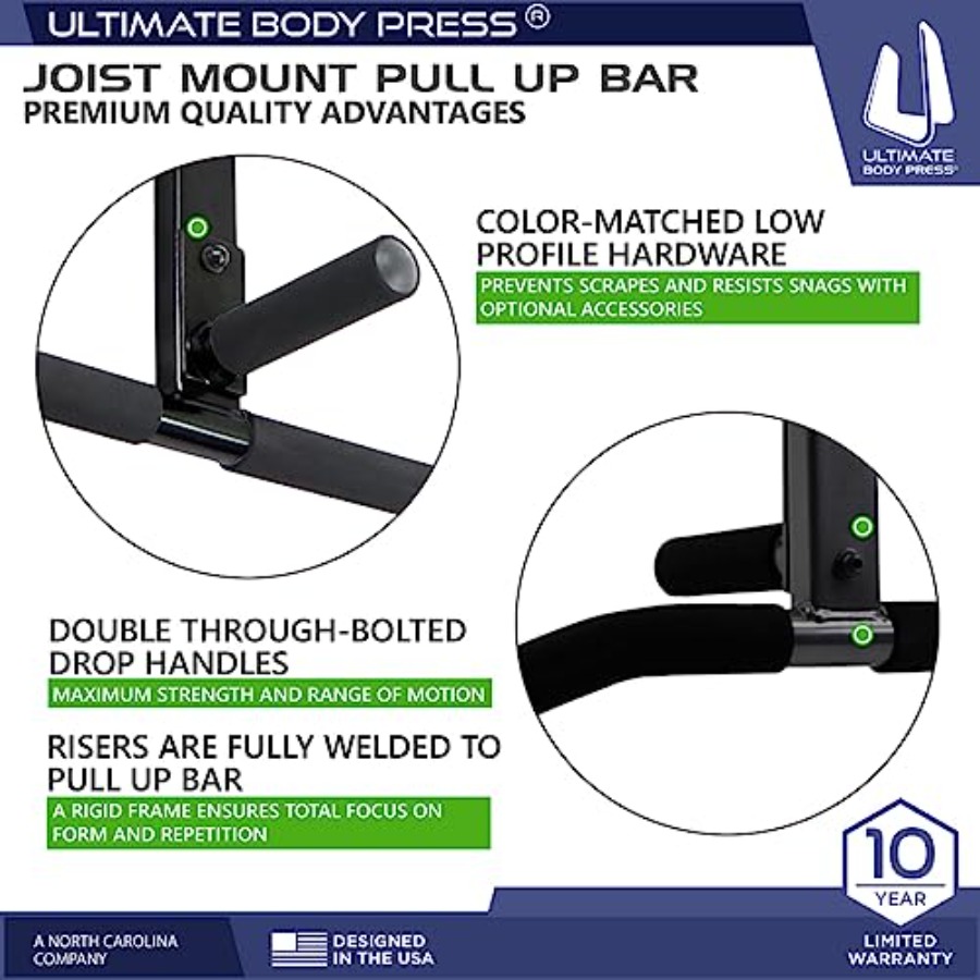 Joist Mount Pull Up Bar for Ho - Home Bar And Gym ulasan dan harga
