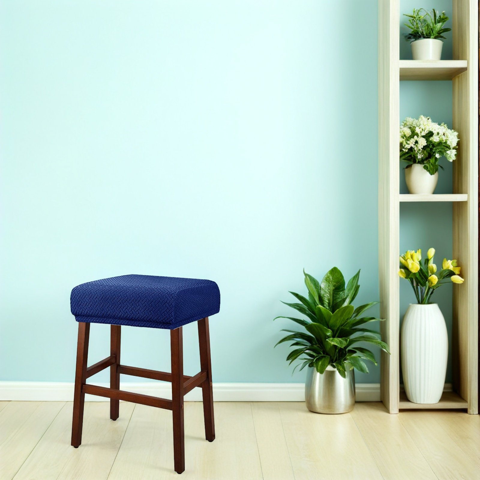 Rectangle Stool Cover Elastic  - Home Bar And Counter ulasan dan harga
