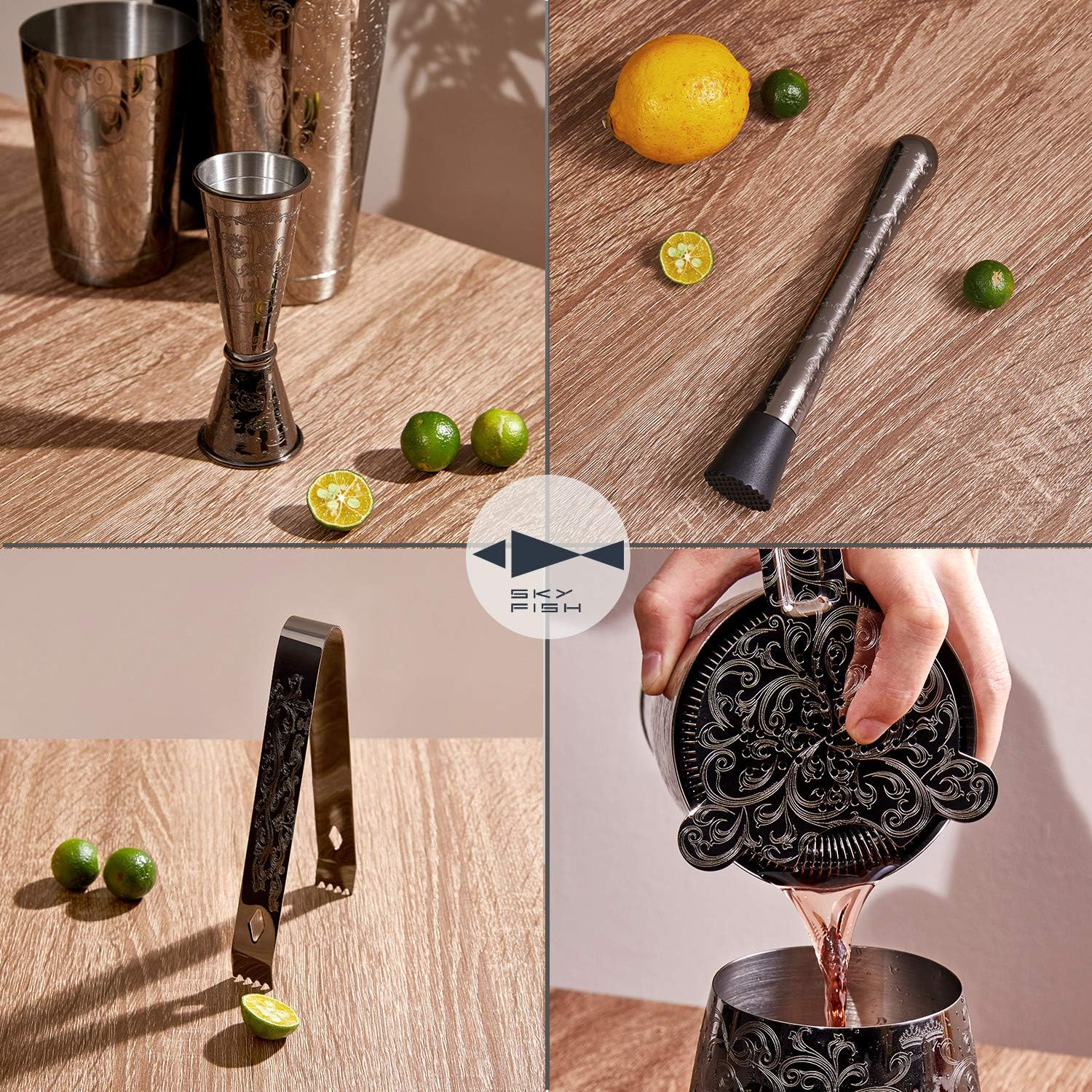 Bartender Kit Cocktail Shaker  - Boston Shaker Set ulasan dan harga