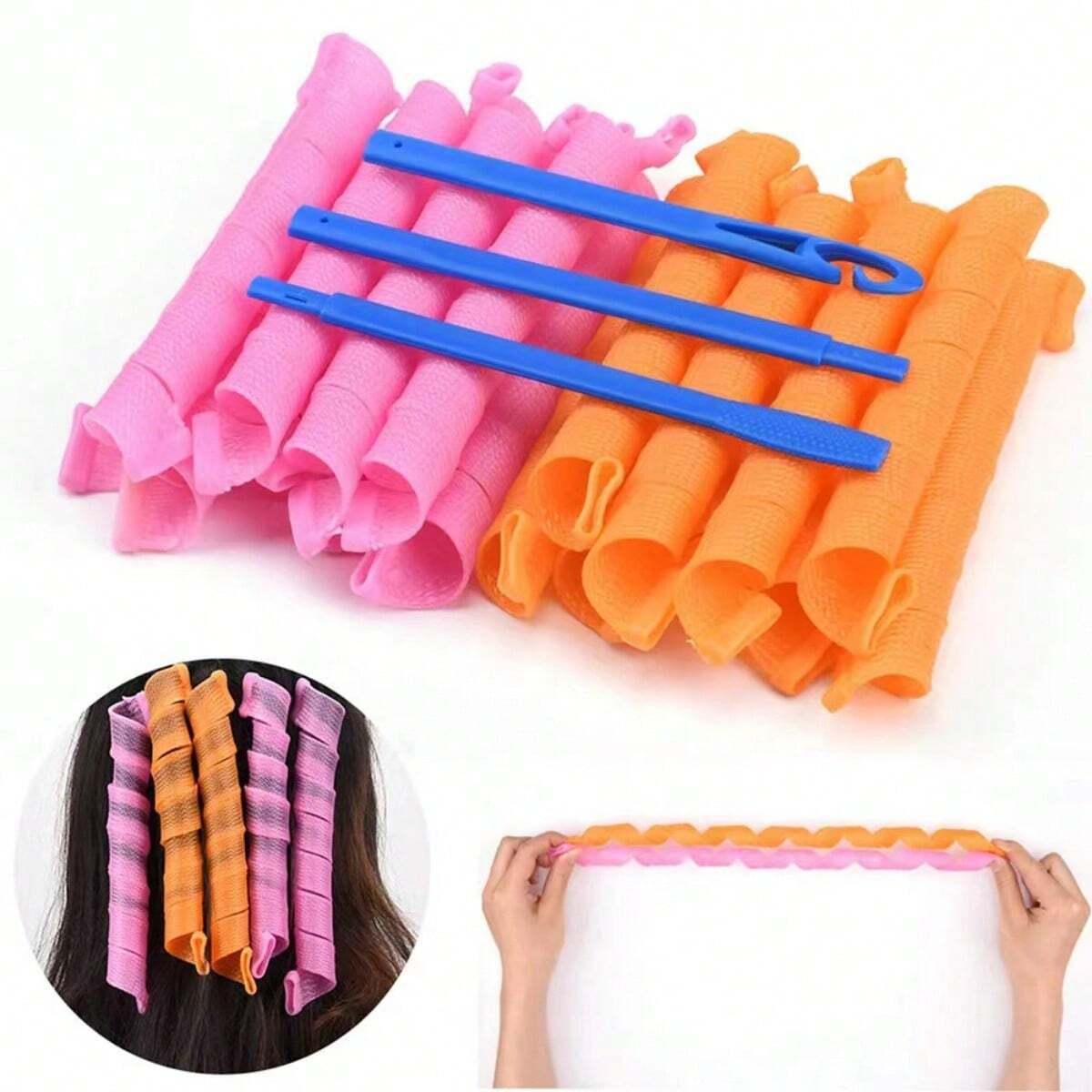 20Pcs Heatless Hair Curlers No - Home Barber ulasan dan harga