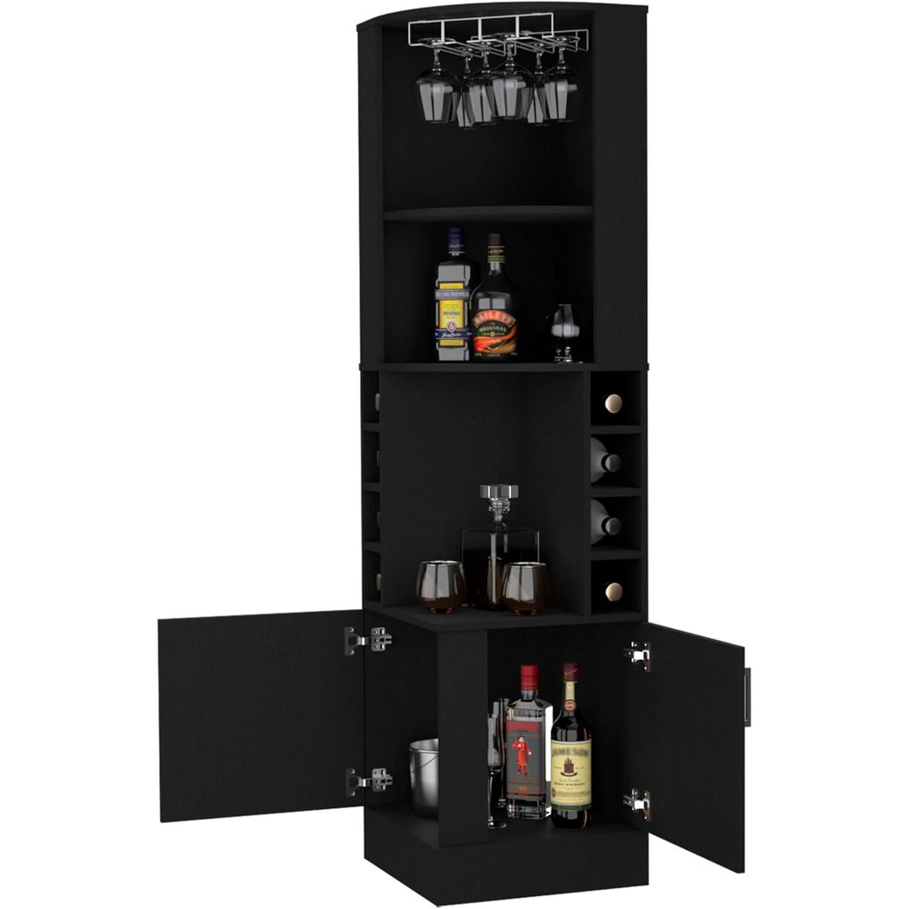 71 Tall Armhouse Wine Cabinet  - Home Bar Shelf ulasan dan harga