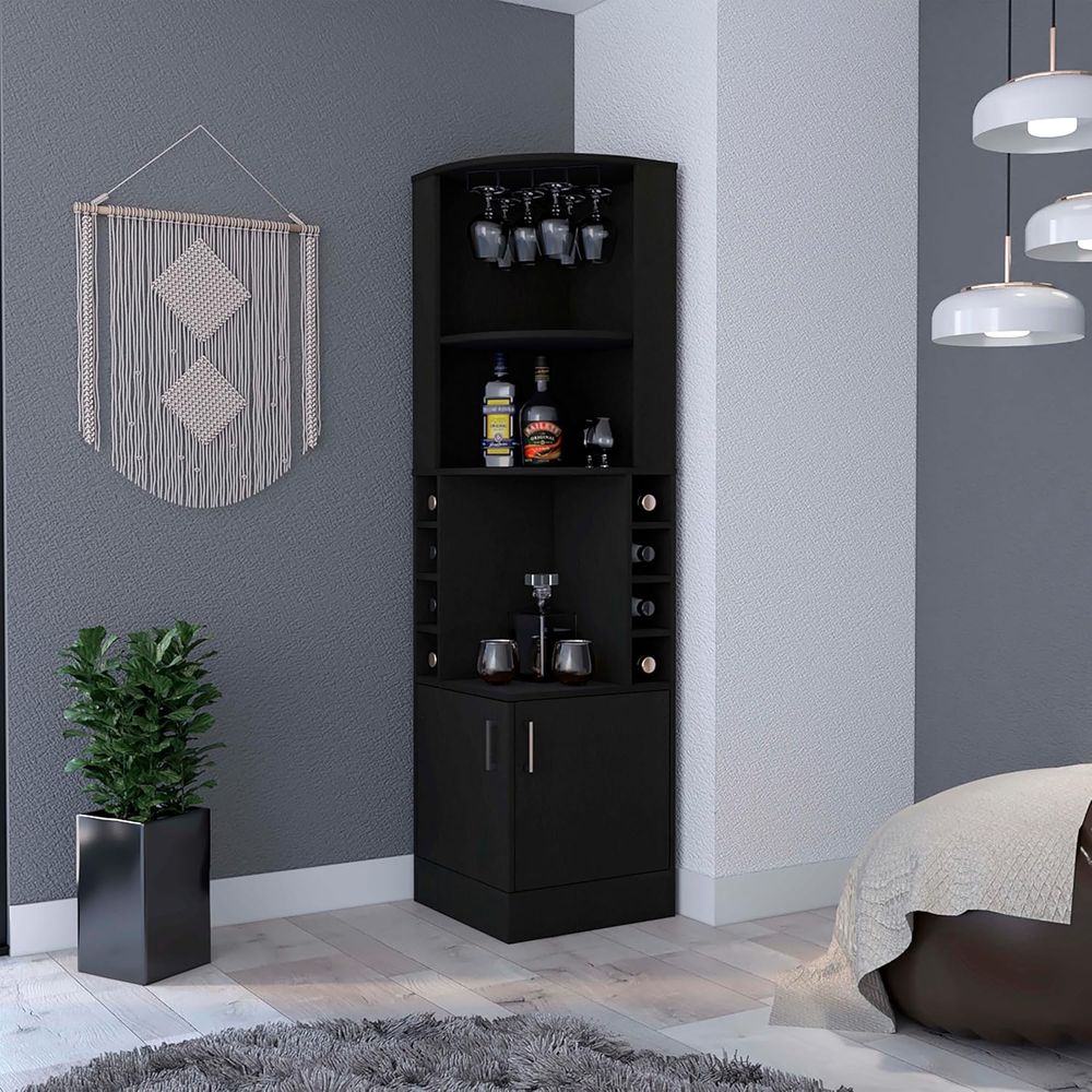 71 Tall Armhouse Wine Cabinet  - Home Bar Shelf ulasan dan harga
