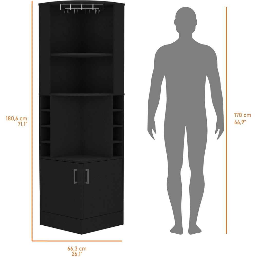 71 Tall Armhouse Wine Cabinet  - Home Bar Shelf ulasan dan harga