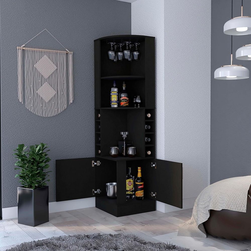 71 Tall Armhouse Wine Cabinet  - Home Bar Shelf ulasan dan harga