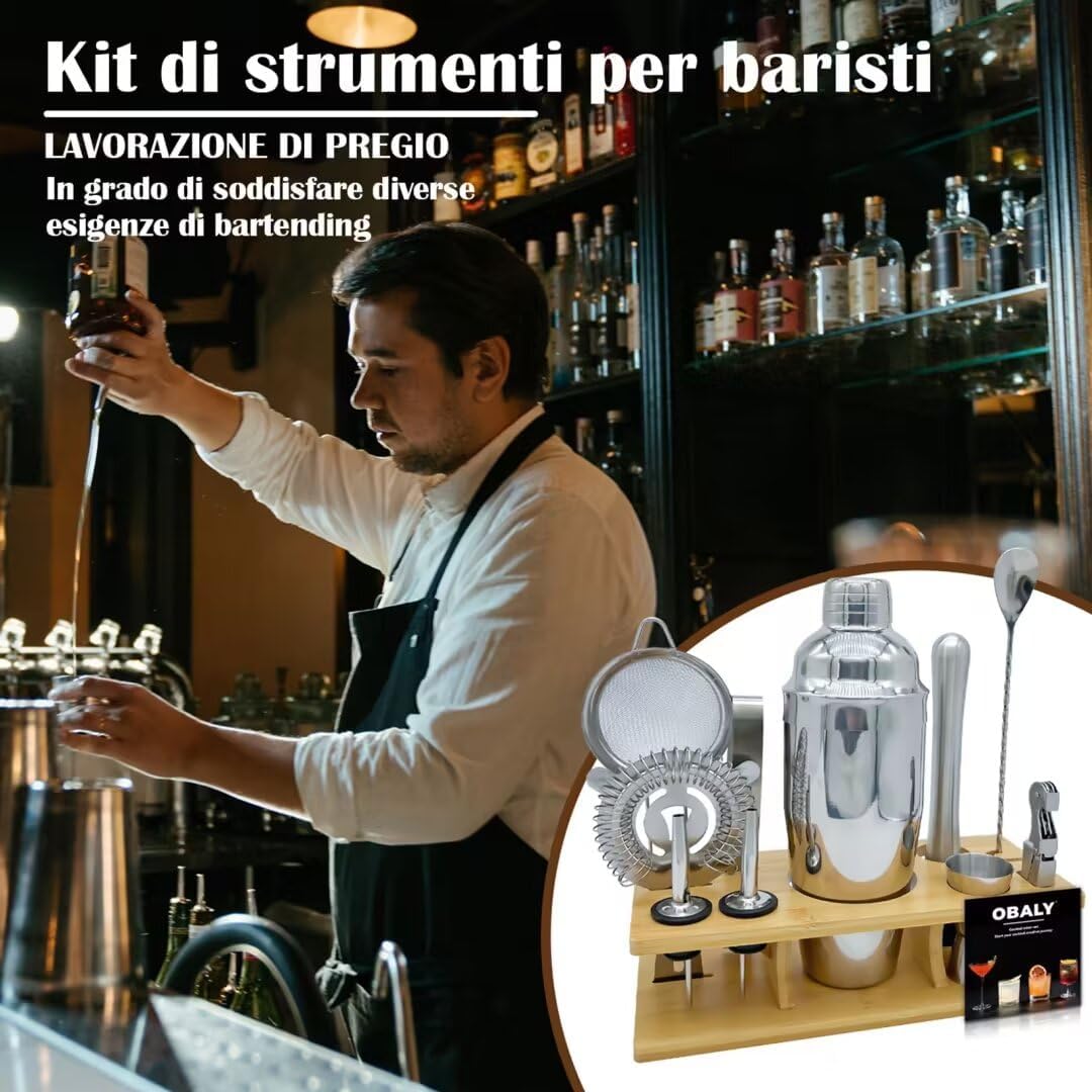 11-Piece Bartender Kit With Co - Boston Shaker Set ulasan dan harga