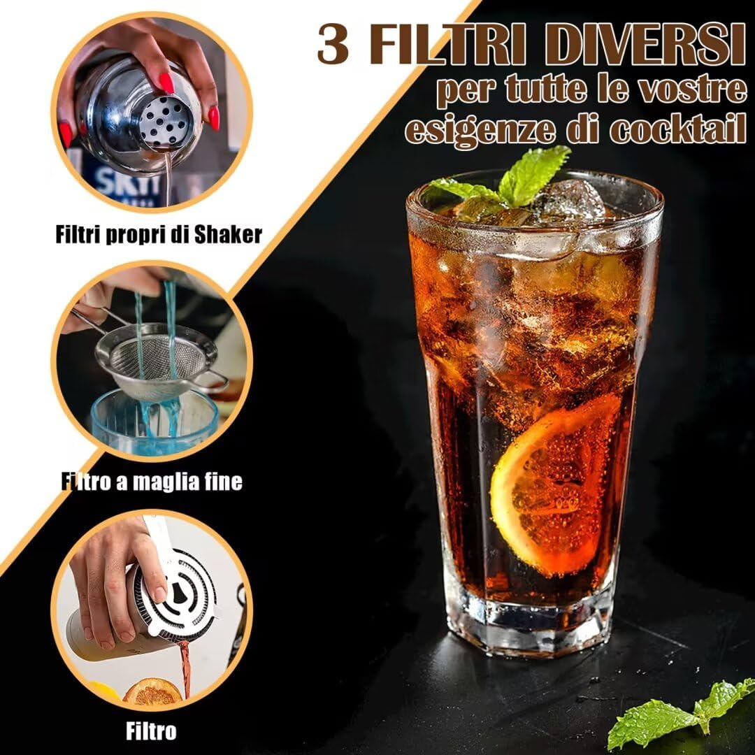11-Piece Bartender Kit With Co - Boston Shaker Set ulasan dan harga