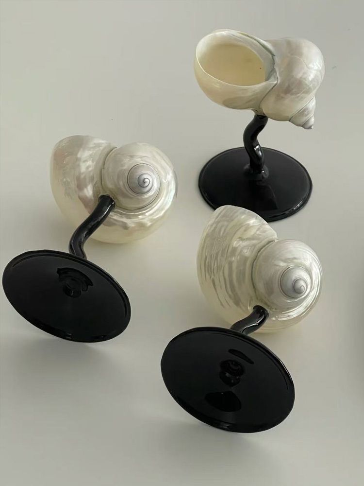 Natural Conch Wine Glass Bar a - Home Bar Shelf ulasan dan harga