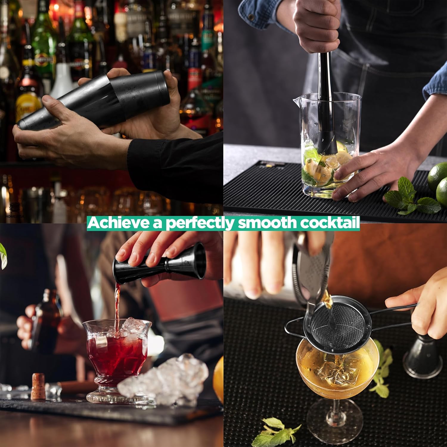 Cocktail Shaker Sets, 12 Pcs S - Boston Shaker Set ulasan dan harga