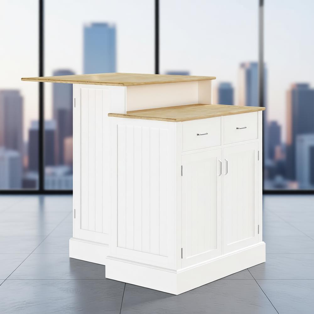 White Kitchen Island with Stor - Home Bar And Cabinet ulasan dan harga