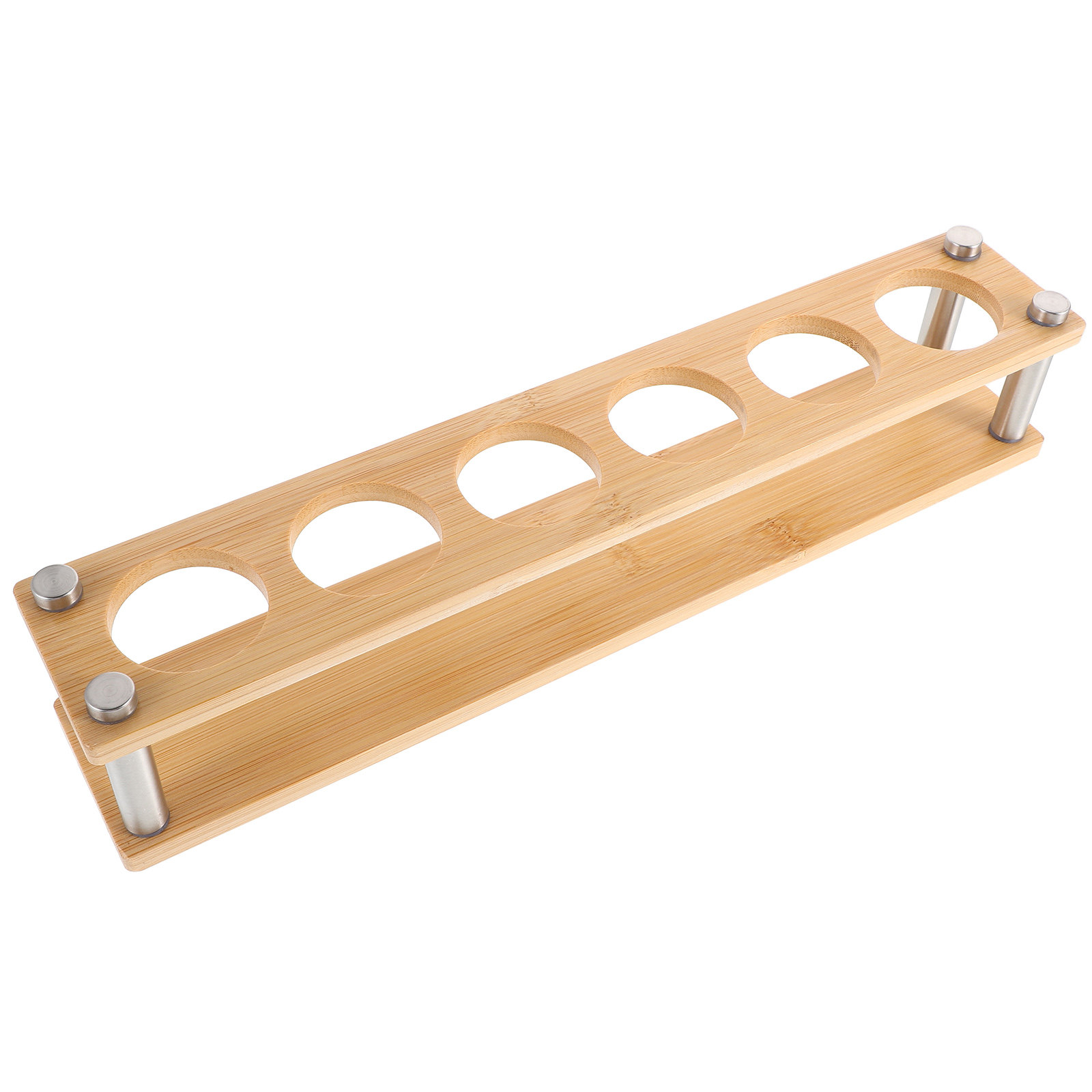 Wooden Shot Glass Holder 6 Hol - Home Bar Shelf ulasan dan harga