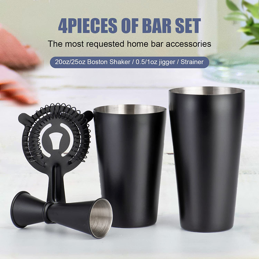 Boston Cocktail Shaker Set 4-P - Boston Shaker Set ulasan dan harga