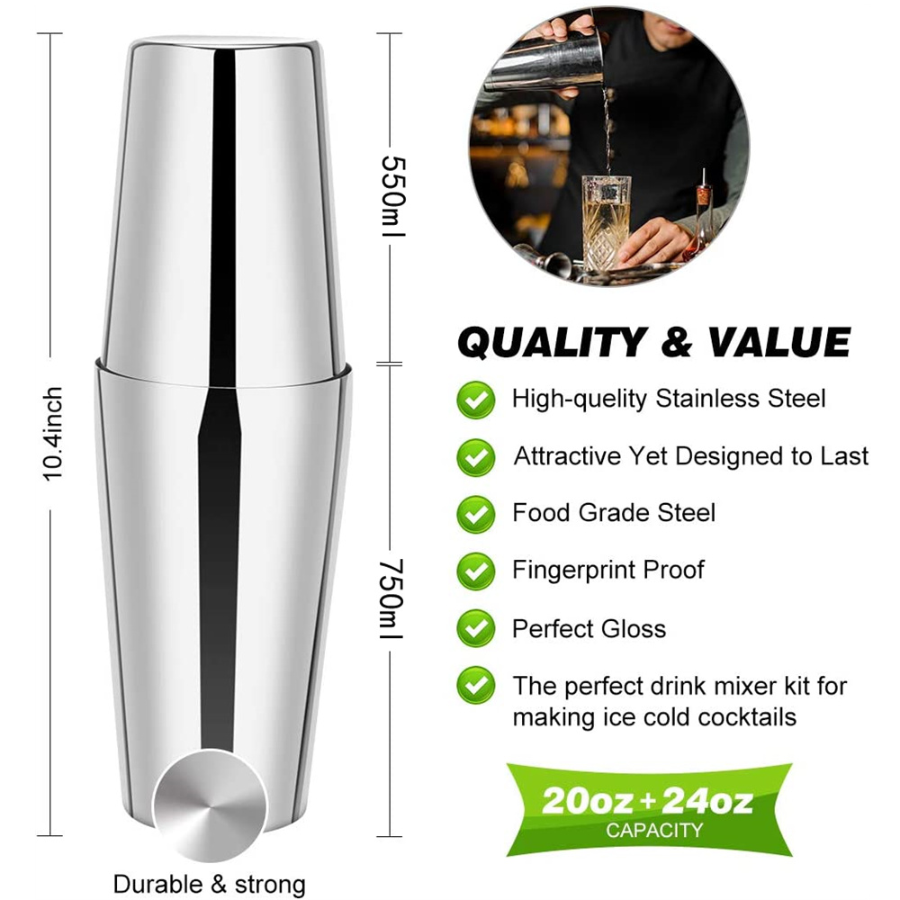 Boston Cocktail Shaker Set 23- - Boston Shaker Set ulasan dan harga