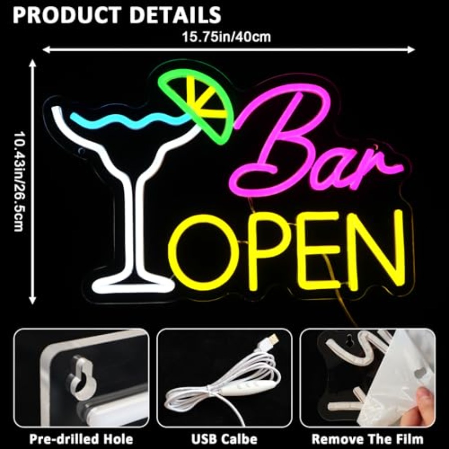 Sign for Business, Neon Open S - Home Bar Cafe ulasan dan harga