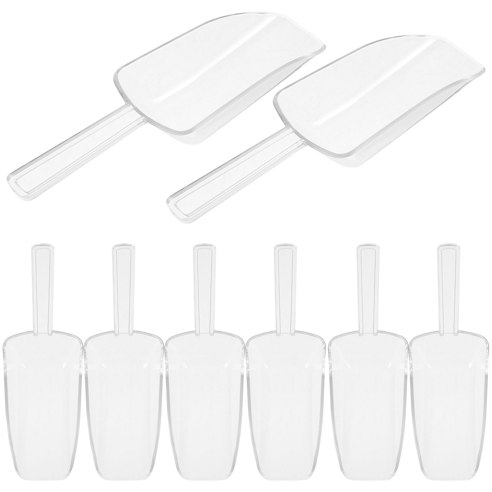 8Pcs Food Scoop Mini Clear Pla - Ice Pick Pick ulasan dan harga