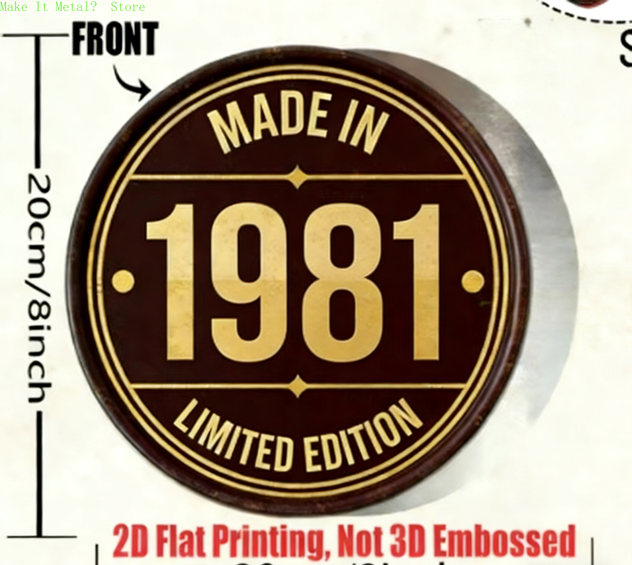 Made in 1971 20cm/8inch 2D Fla - Home Bar Cafe ulasan dan harga