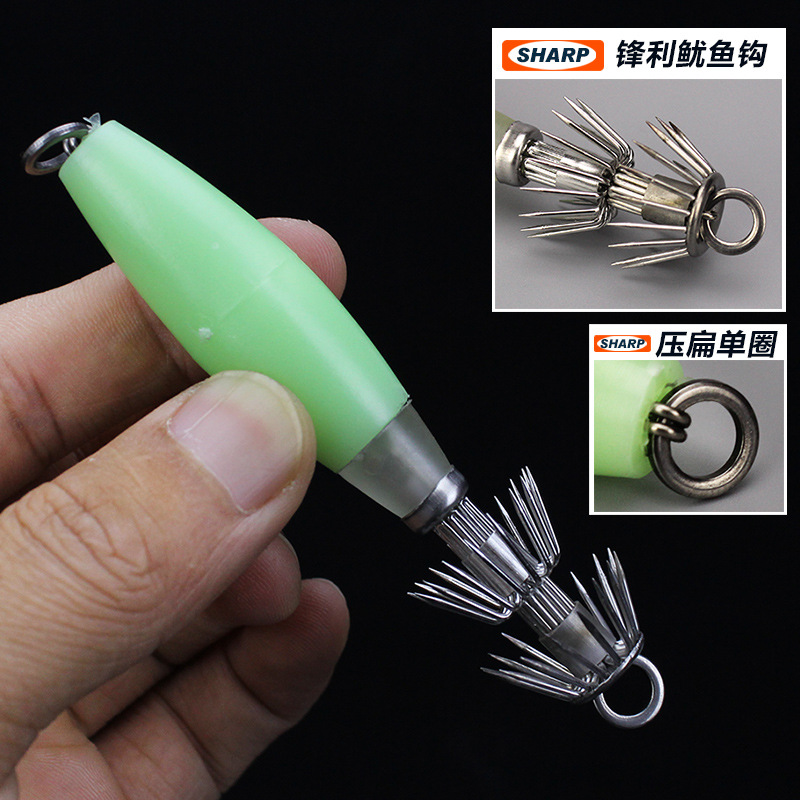 Glow Squid Hook 10cm/14g Doubl - Jigger Double Sided ulasan dan harga
