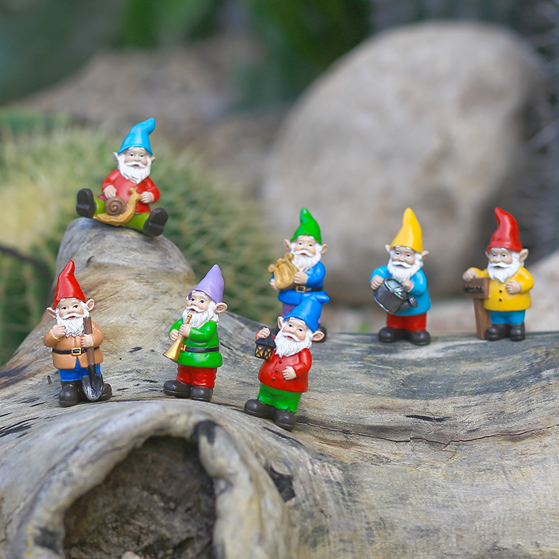 7Pcs/Set Miniature Funny Gnome - Home Bargains ulasan dan harga