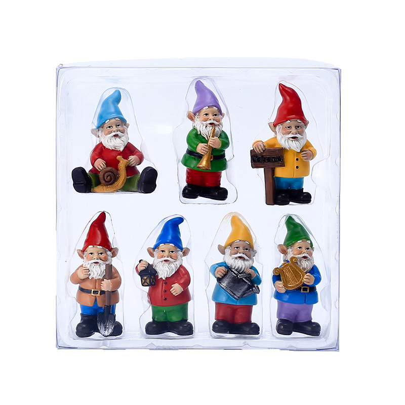 7Pcs/Set Miniature Funny Gnome - Home Bargains ulasan dan harga
