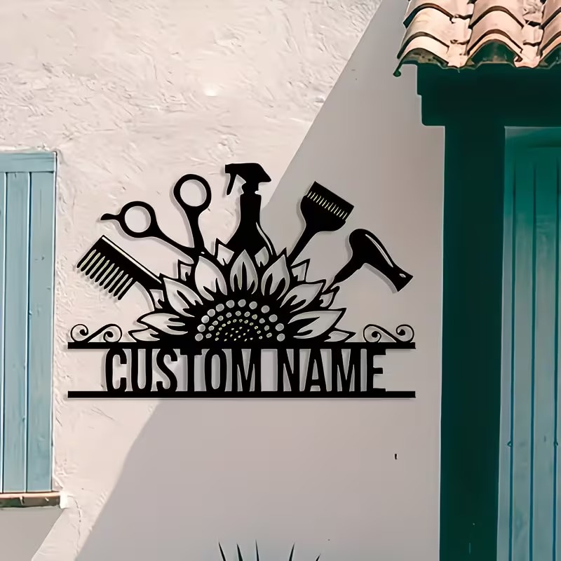 Custom Hair Stylist metal Name - Home Barber ulasan dan harga