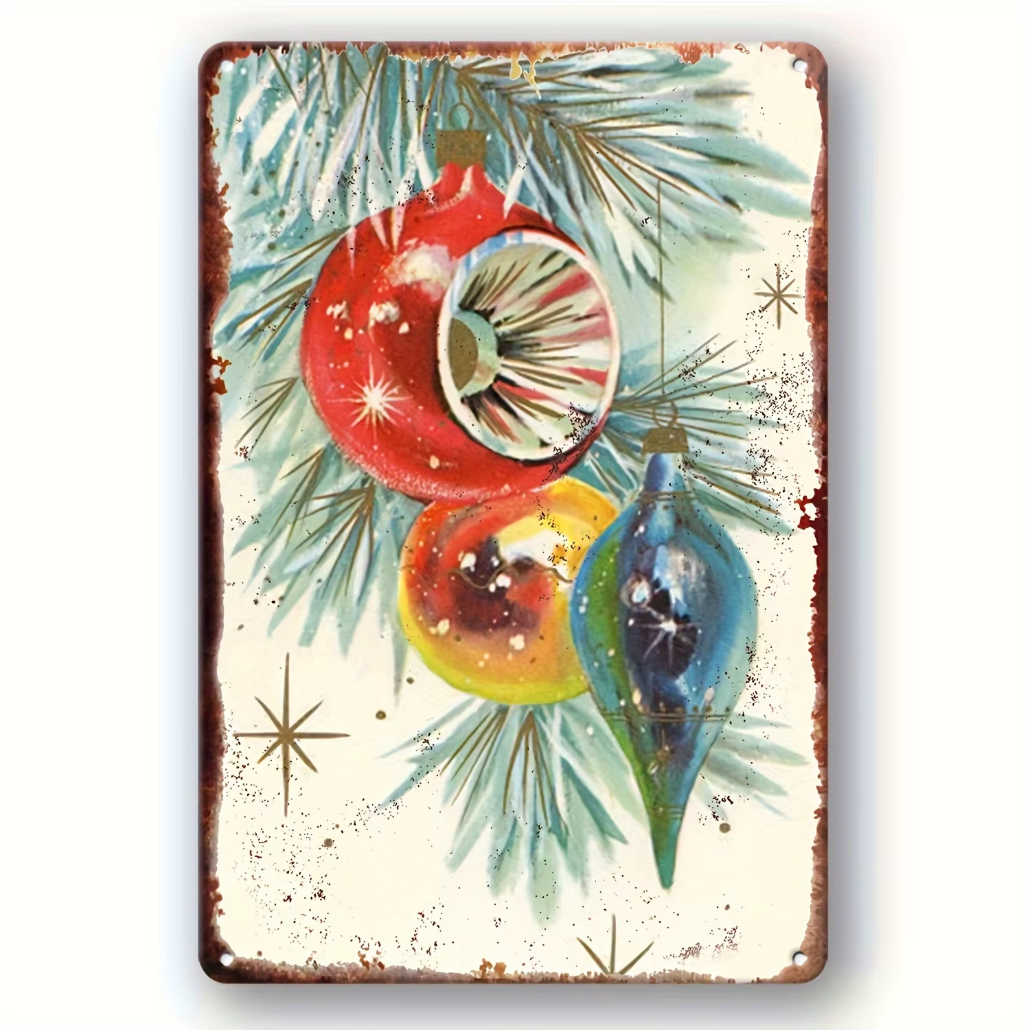 Vintage Christmas Metal Tin Si - Home Bar Cafe ulasan dan harga