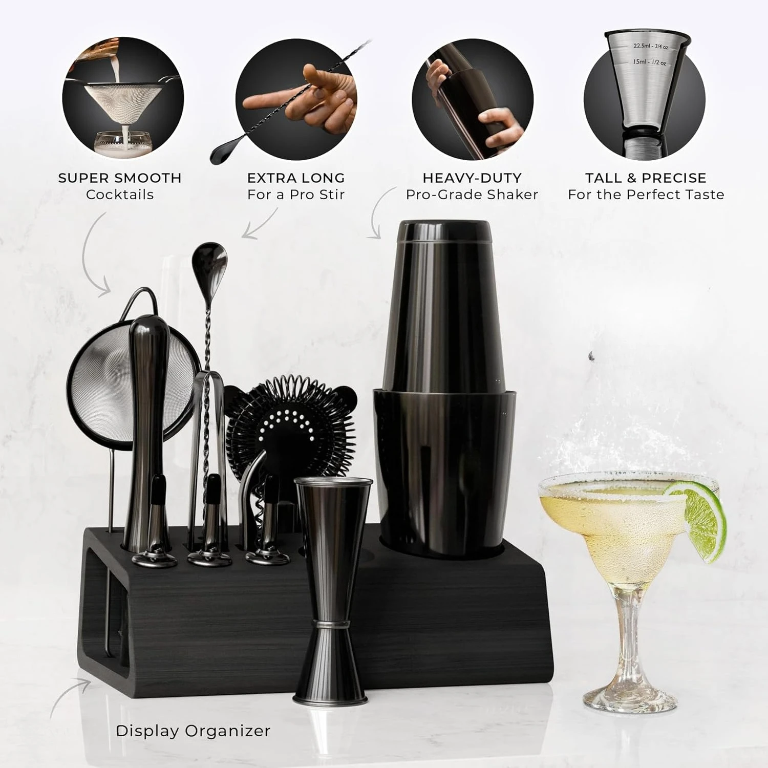 14Pcs Cocktail Shaker Set 28oz - Boston Shaker Set ulasan dan harga