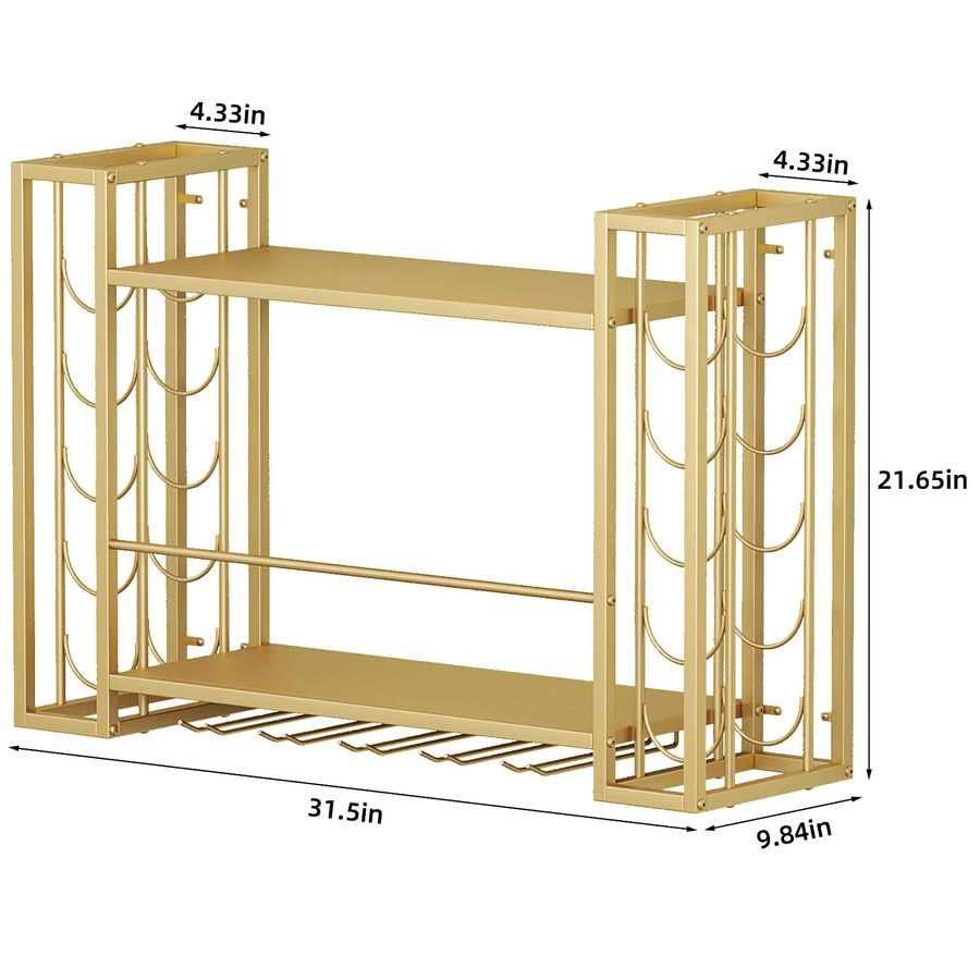Wall Mounted Wine Rack, Wine R - Home Bar Shelf ulasan dan harga