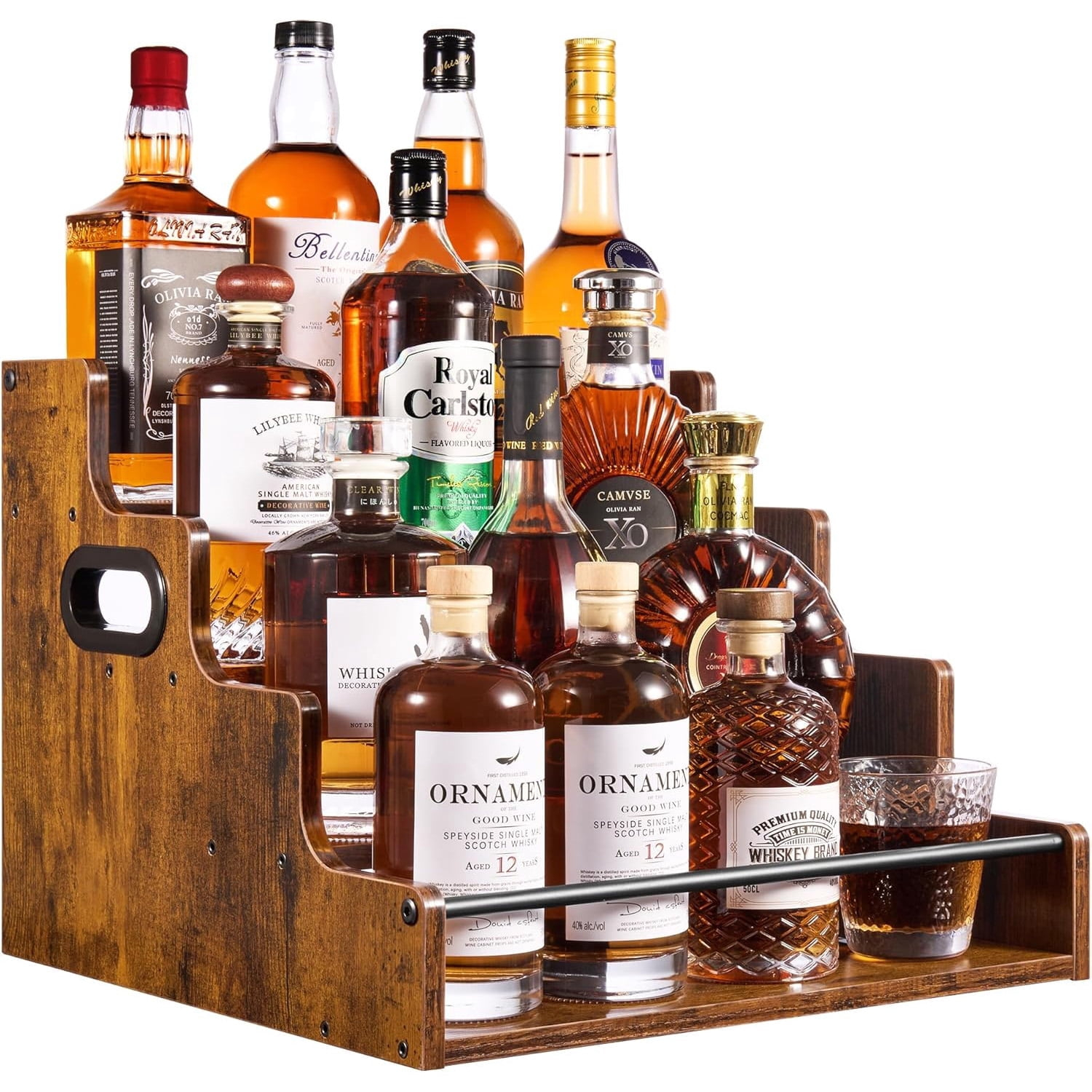 Liquor Bottle Display Shelf, C - Home Bar Shelf ulasan dan harga