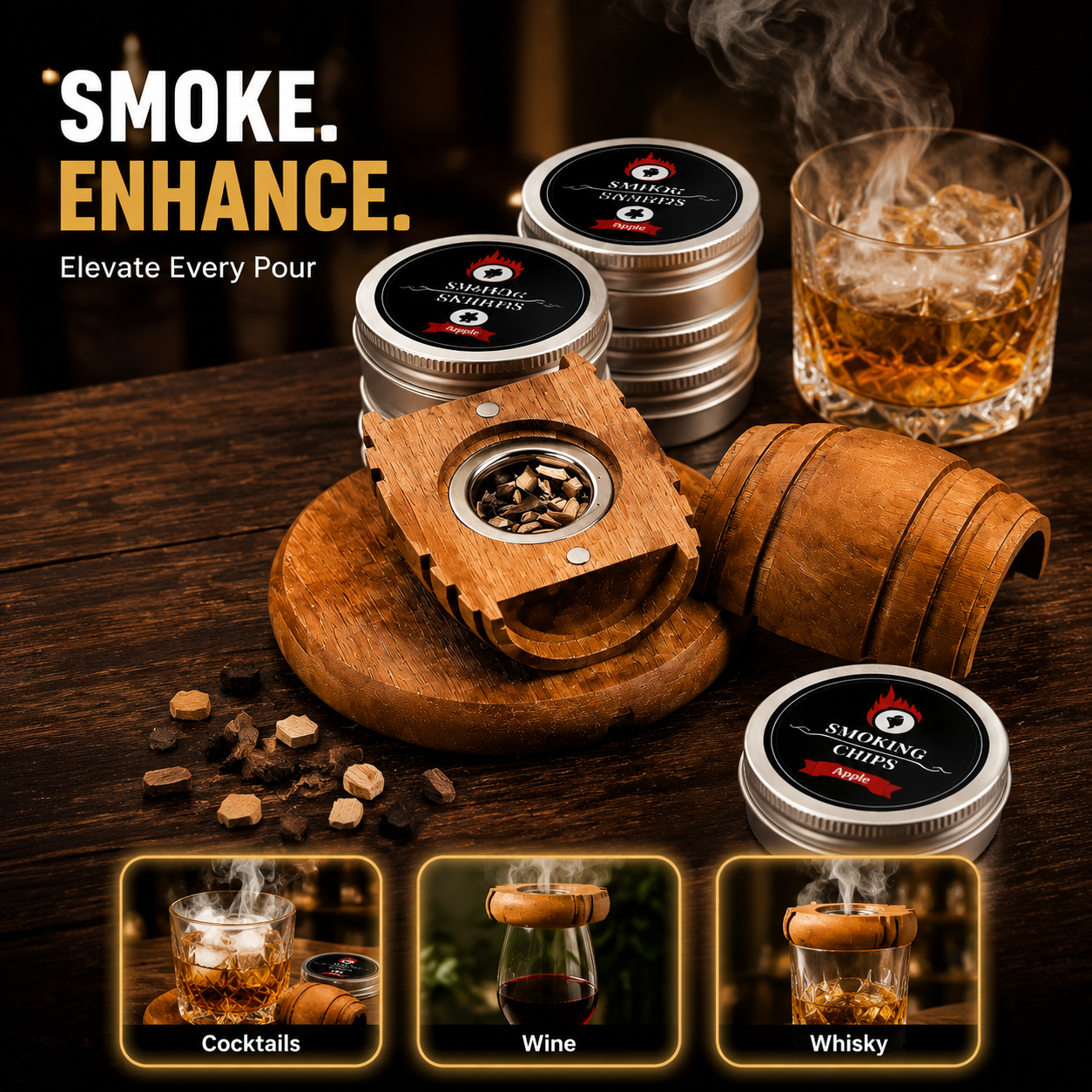 Whisky Smoking Kit, Oak Smoker - Smoking Gun Kit ulasan dan harga