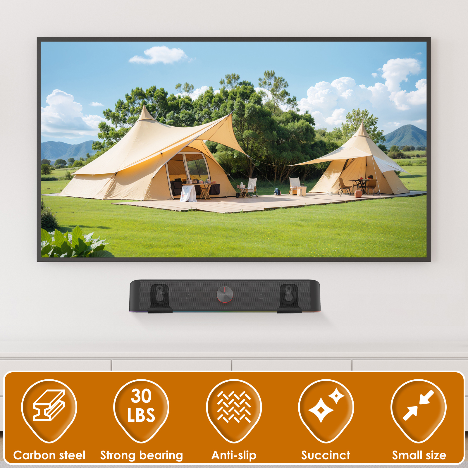 2Pcs Soundbar Speaker Stands W - Home Bar Shelf ulasan dan harga