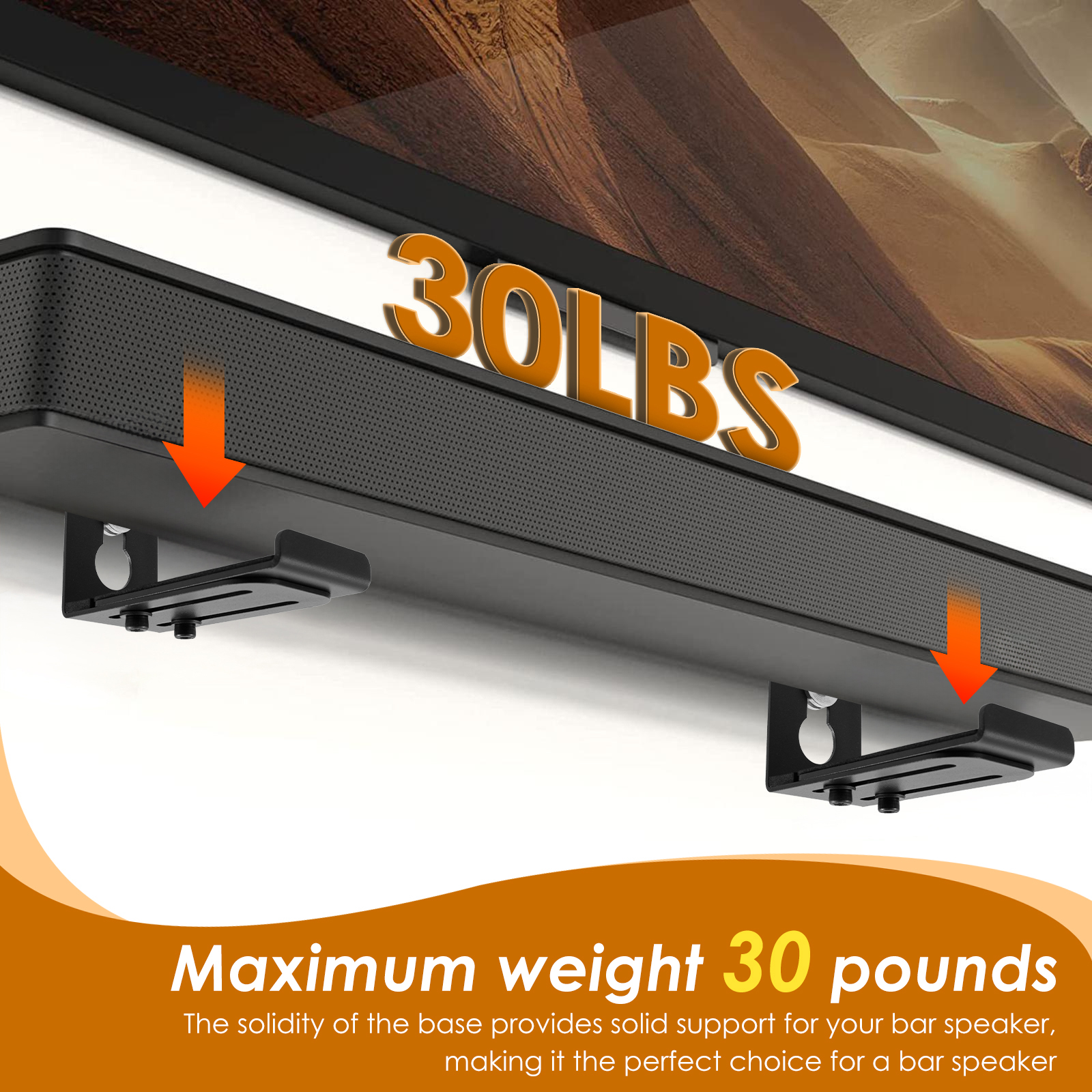2Pcs Soundbar Speaker Stands W - Home Bar Shelf ulasan dan harga