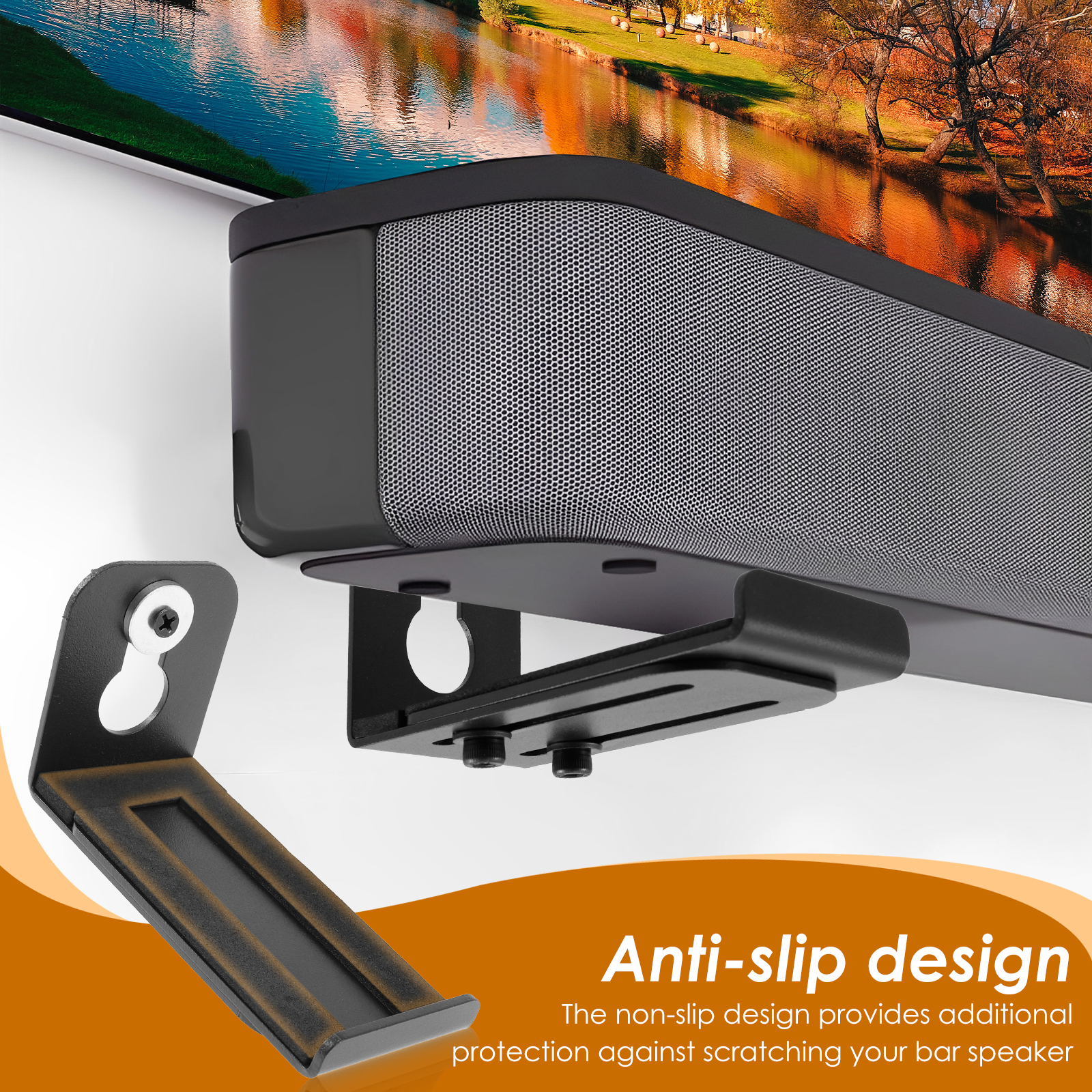 2Pcs Soundbar Speaker Stands W - Home Bar Shelf ulasan dan harga