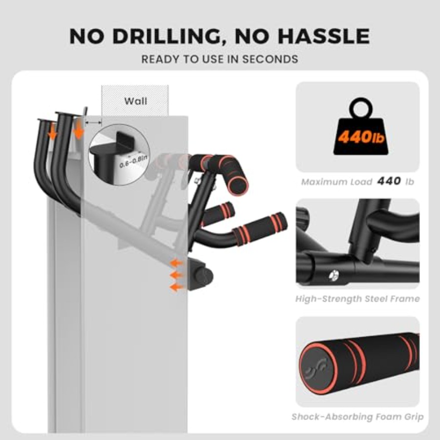Doorway pull-up bar for home g - Home Bar And Gym ulasan dan harga