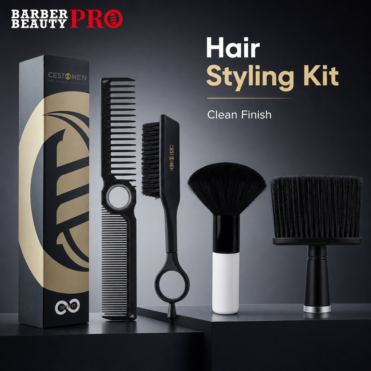 3Pcs Barber Hair Styling Kit w - Home Barber ulasan dan harga