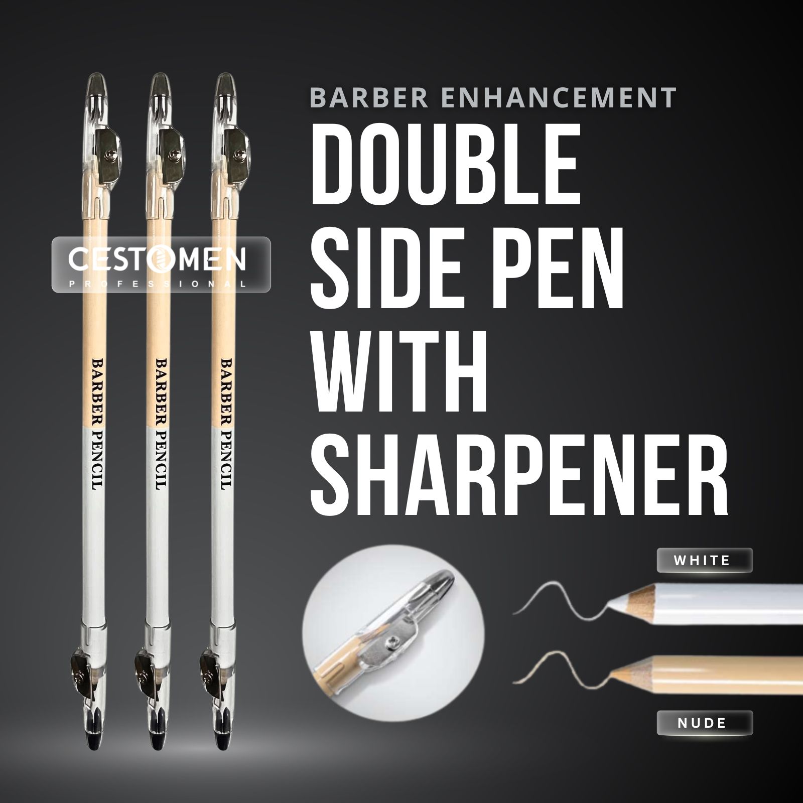 3Pcs Double-sided Barber Beard - Home Barber ulasan dan harga