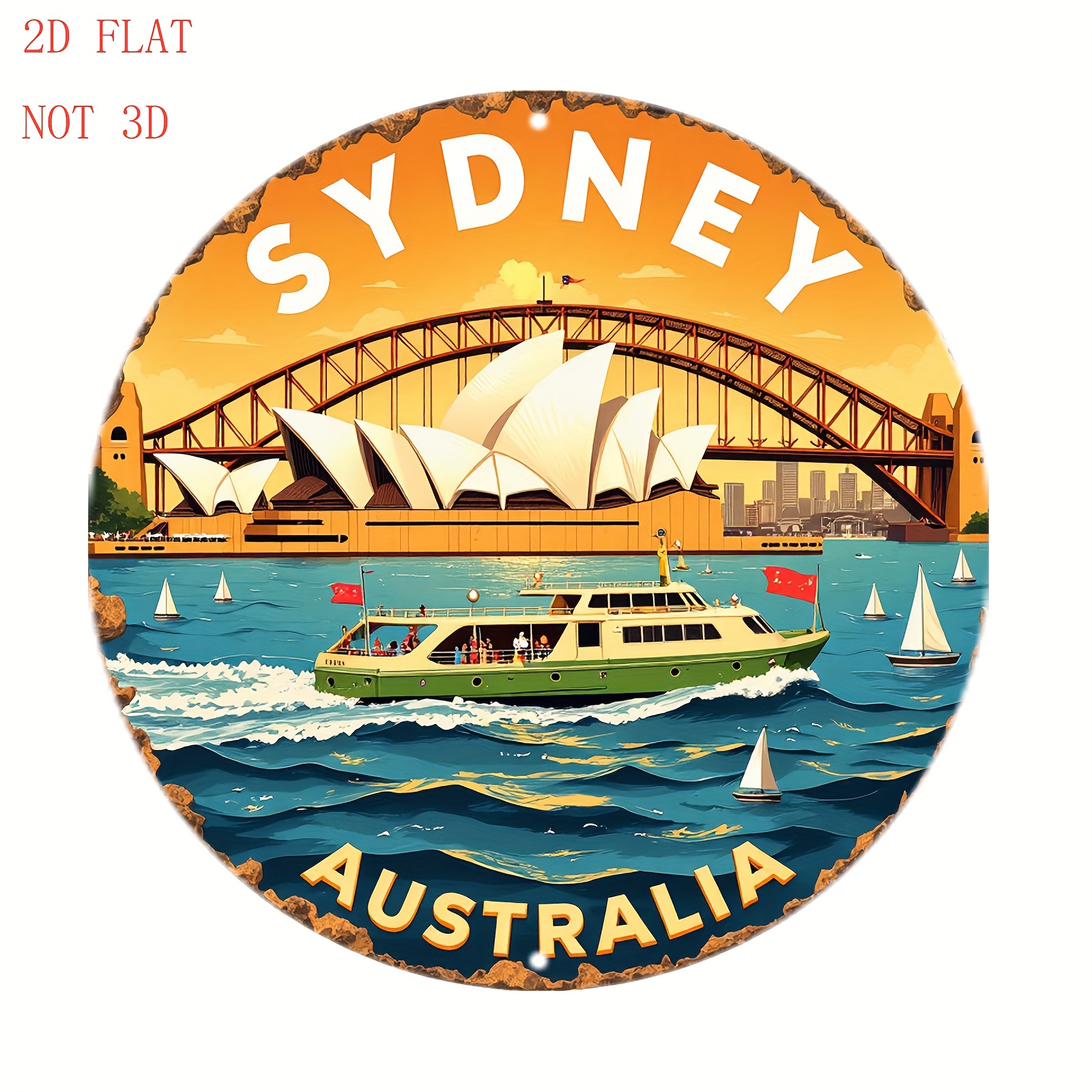 2D Metal Sign Sydney Australia - Home Bar Sydney ulasan dan harga