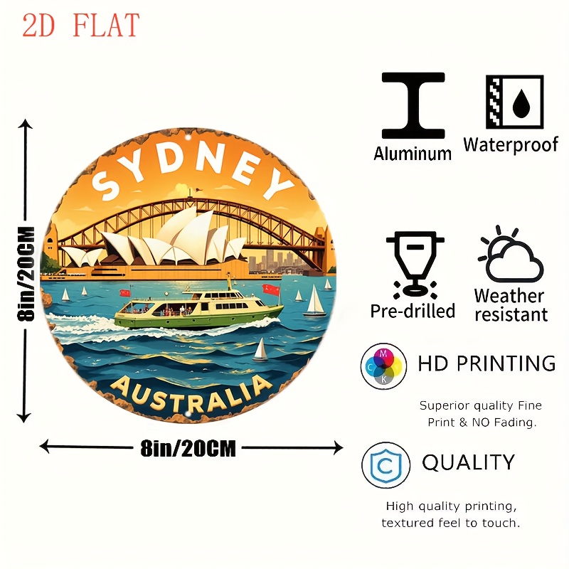 2D Metal Sign Sydney Australia - Home Bar Sydney ulasan dan harga