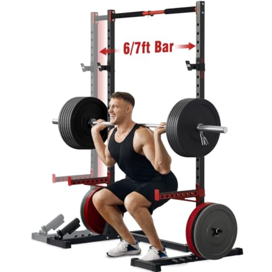 Squat Rack with Pull-Up Bar Mu - Home Bar And Gym ulasan dan harga