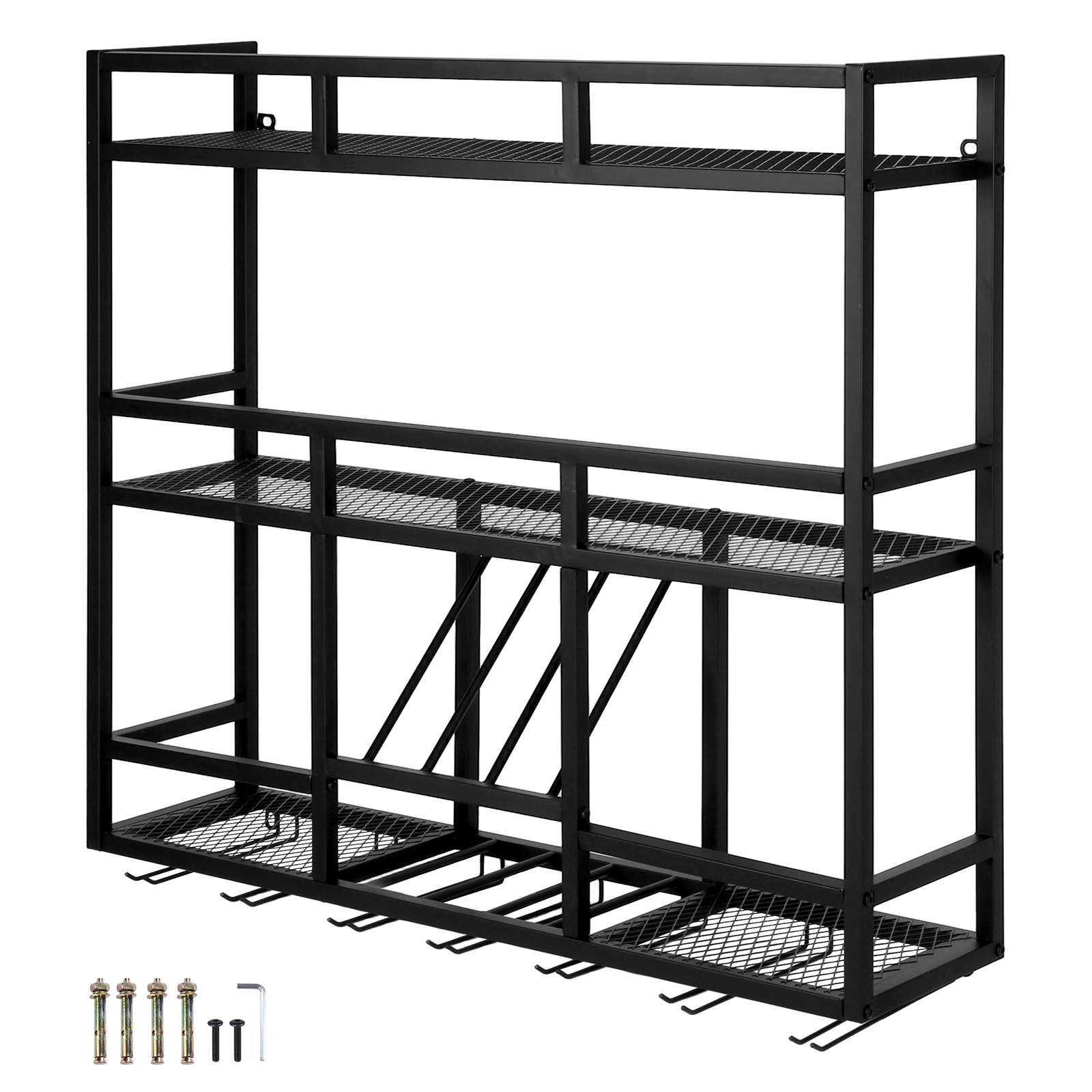 3 Tiers Wall Mounted Wine Rack - Home Bar Shelf ulasan dan harga
