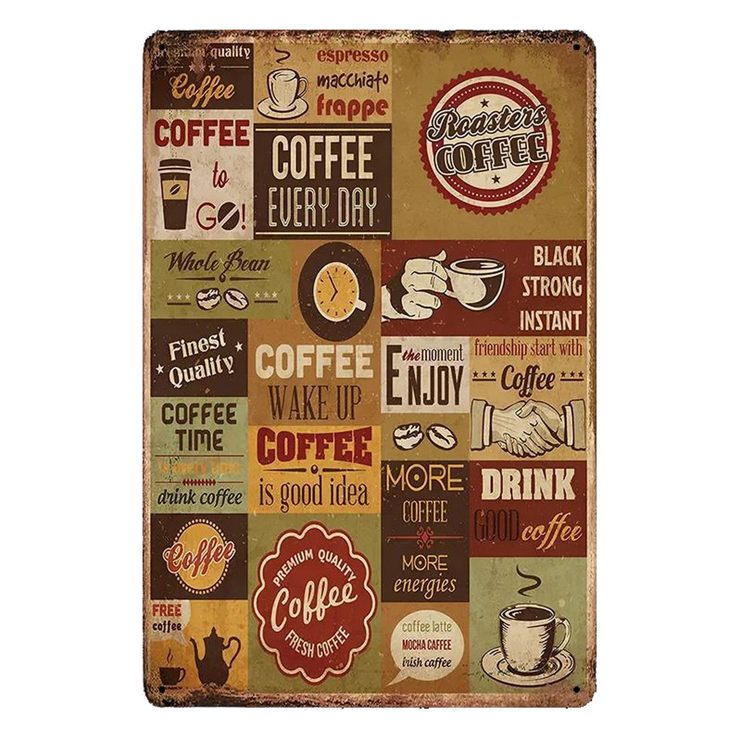 Metal Tin Signs Italian Coffee - Home Bar Cafe ulasan dan harga