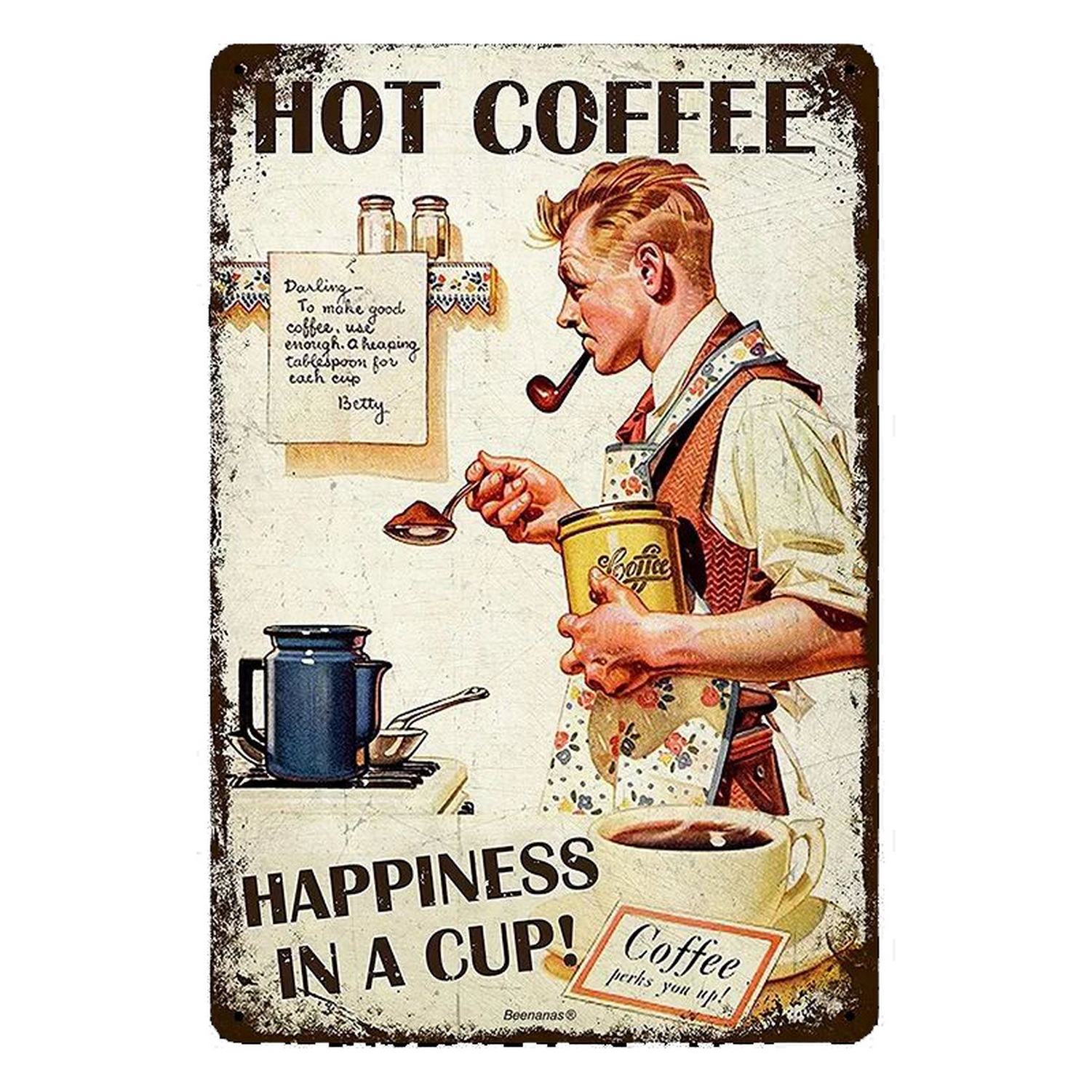 Metal Tin Signs Italian Coffee - Home Bar Cafe ulasan dan harga